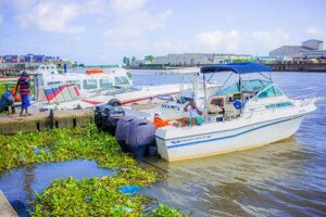 Boat moored at the Apapa waterfront