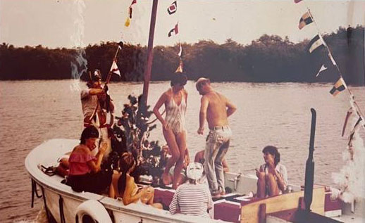Historical photograph from Kykeliky’s Pirates’ Trip in 1983